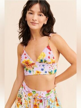 Agua Bendita Kayle Floral Crop Top